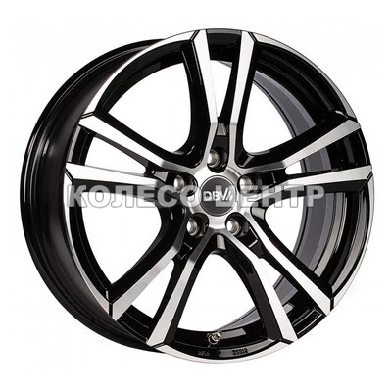 DBV Andorra 8x19 5x108 ET42 DIA70,1 (gloss black machined face)