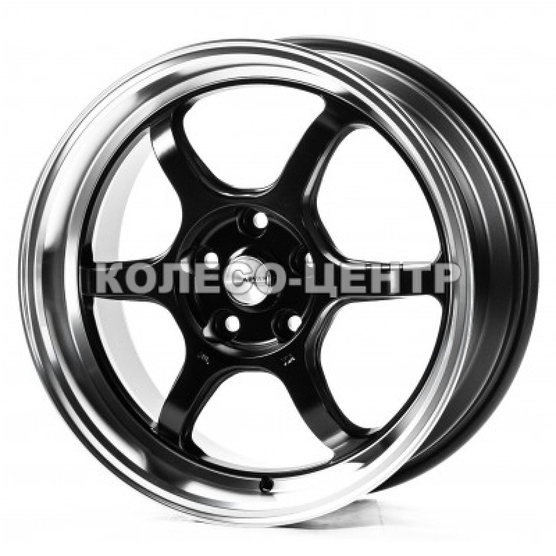 Flow Forming FF6007 8,5x18 5x100 ET35 DIA73,1 (black machined lip milling windows)