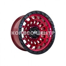 Off Road Wheels OW1025 9x17 6x139,7 ET-12 DIA110,5 (red black lip black rivets)