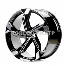 Replica Audi (A5633) 9,5x22 5x112 ET26 DIA (gloss black machined face)