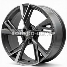 Replica Audi (AU6105) 9,5x22 5x112 ET25 DIA66,6 (gun metal machined face)