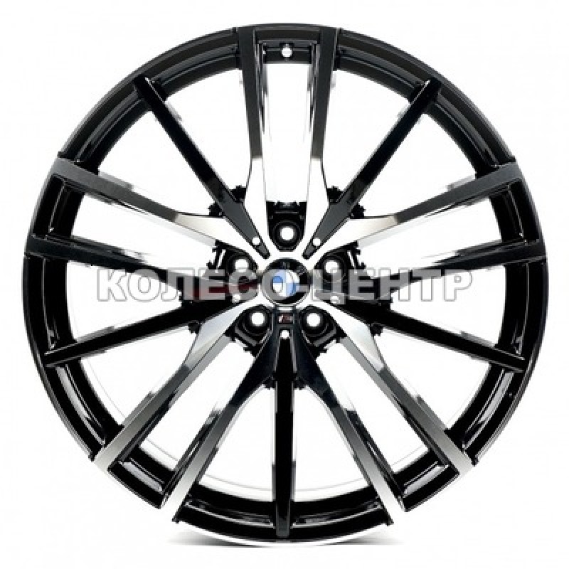 Replica BMW (B1473) 9,5x21 5x112 ET37 DIA66,6 (black machined face)