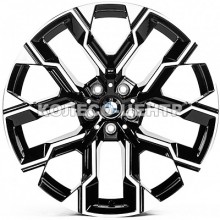 Replica BMW (B3430) 10,5x20 5x112 ET44 DIA66,6 (gloss black machined face)