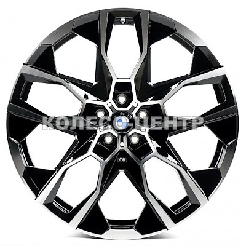 Replica BMW (B5592) 10,5x22 5x112 ET43 DIA66,6 (gloss black machined face)