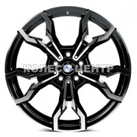 Replica BMW (B5596) 8x20 5x112 ET27 DIA66,6 (gloss black machined face)