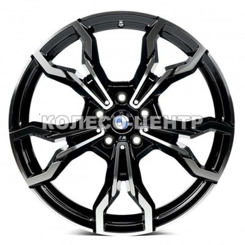 Replica BMW (B5596) 8x20 5x112 ET27 DIA66,6 (gloss black machined face)