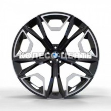 Replica BMW (B9064) 9,5x22 5x112 ET37 DIA66,6 (gloss black machined face)