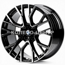 Replica BMW (BM7101) 10,5x22 5x120 ET35 DIA74,1 (black machined face)