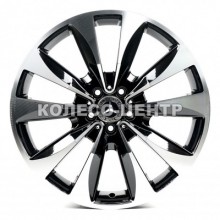 Replica Mercedes (MR282) 9x20 5x112 ET57 DIA66,6 (gloss black machined face)