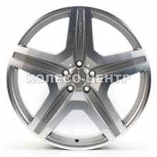 Replica Mercedes (MR706C) 9x21 5x112 ET53 DIA66,6 (matt graphite machined face)