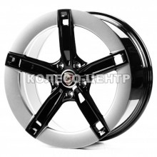 Replica Porsche (PR350) 11,5x21 5x130 ET66 DIA71,6 (black silver flange)