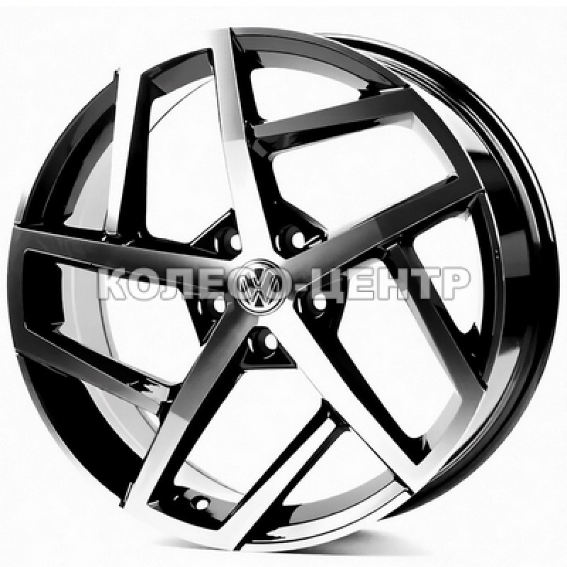 Replica Volkswagen (VW6108) 8x18 5x112 ET45 DIA57,1 (black machined face)