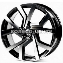 Replica Volkswagen (VW673) 8x18 5x112 ET45 DIA57,1 (black machined face)